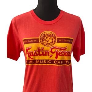 NWT Unisex Outhouse Designs AUSTIN TEXAS Heather Read Sz S Mens Womens Tee Chico